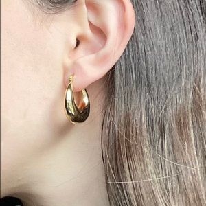 14k Gold Filled Chunky Gold Hoops